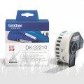 Oryginalna taśma Brother DK 22210 29mm x 30.48m biała/czarny nadruk
